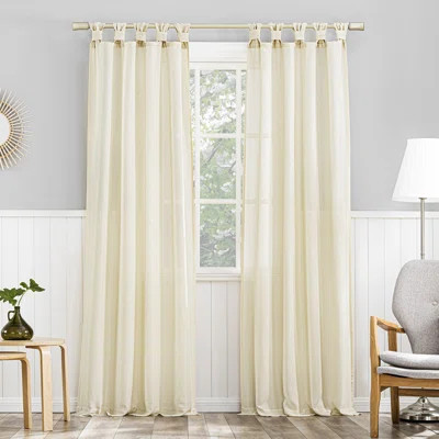 Diglio Twist Tab Semi-Sheer Tab Top Curtain Panel | Wayfair North America