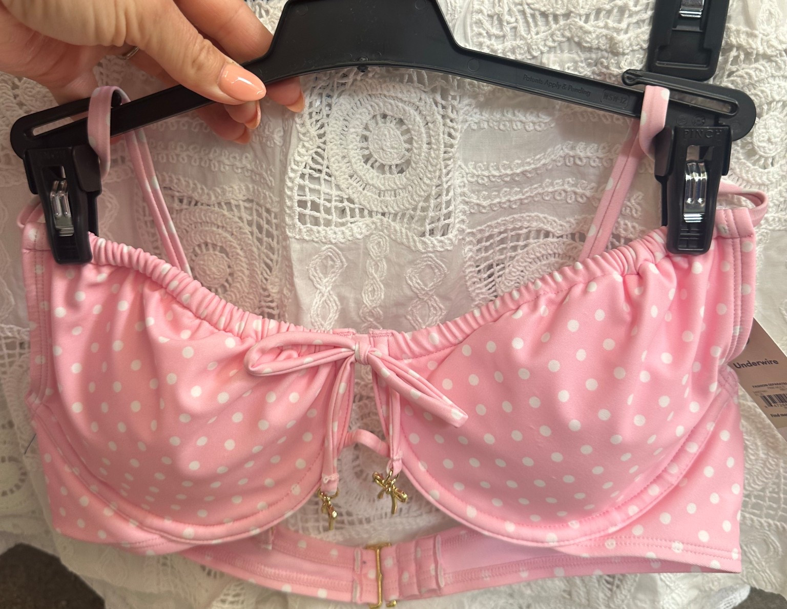 Walmart polka dot bikini! So cute! 

Walmart fashion 
No boundaries swim 
Bikini 
Swim 
Polka dot 
Pink
Underwire bikini 
Swimwear 
Summer 
Vacation 
Travel 
Outfit 
Pool day 
Poolside 
Beach outfit 
Swim coverup 
Outfit idea 
Lace shorts 
OOTD 
4th of July 
Memorial Day 
Weekend 

#LTKSaleAlert #LTKSwim #LTKSeasonal