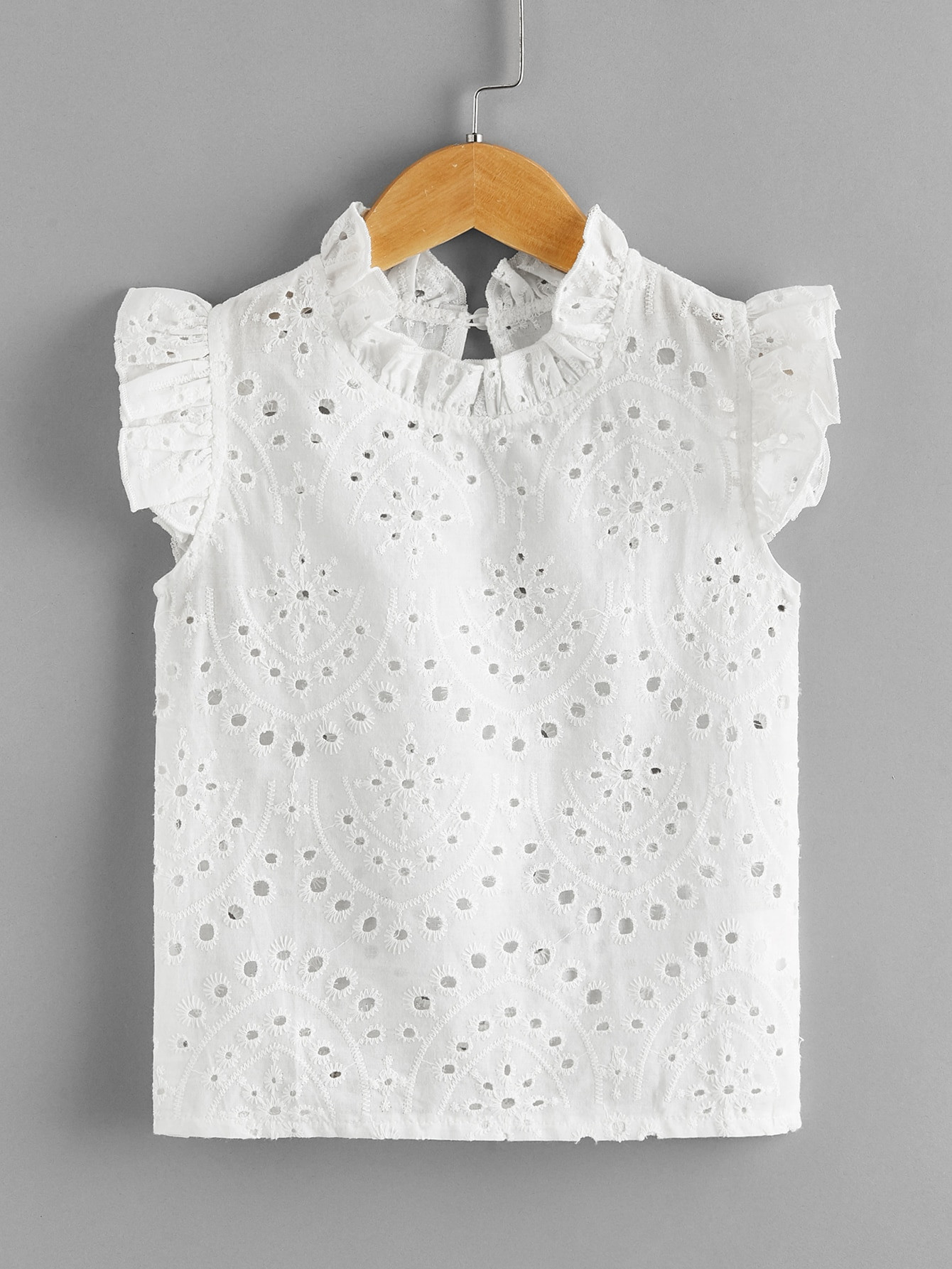 Toddler Girls Schiffy Frill Neck Blouse | SHEIN