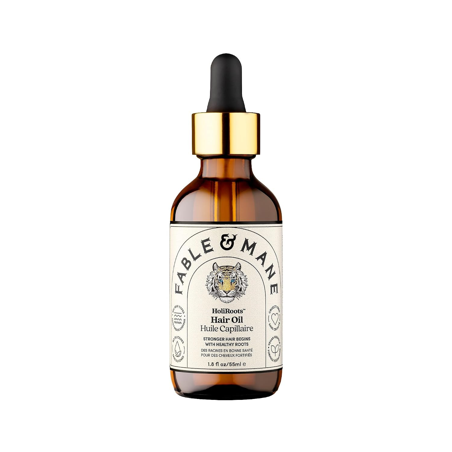 Fable and Mane HoliRoots Indian Hair Growth Oil. Strengthening Scalp Treatment, Hair Oil for Dry Damaged Hair and Growth, Dry Scalp Oil Treatment for Hair - Genuine Fable and Mane Hair Oil. 1.8FL oz | Amazon (US)