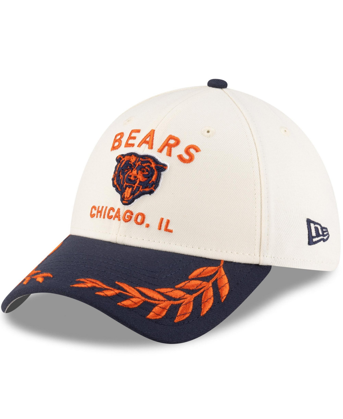 New Era Men's Cream/Navy Chicago Bears 2025 Nfl Draft 39THIRTY Flex Hat - Cream, Navy | Macy's