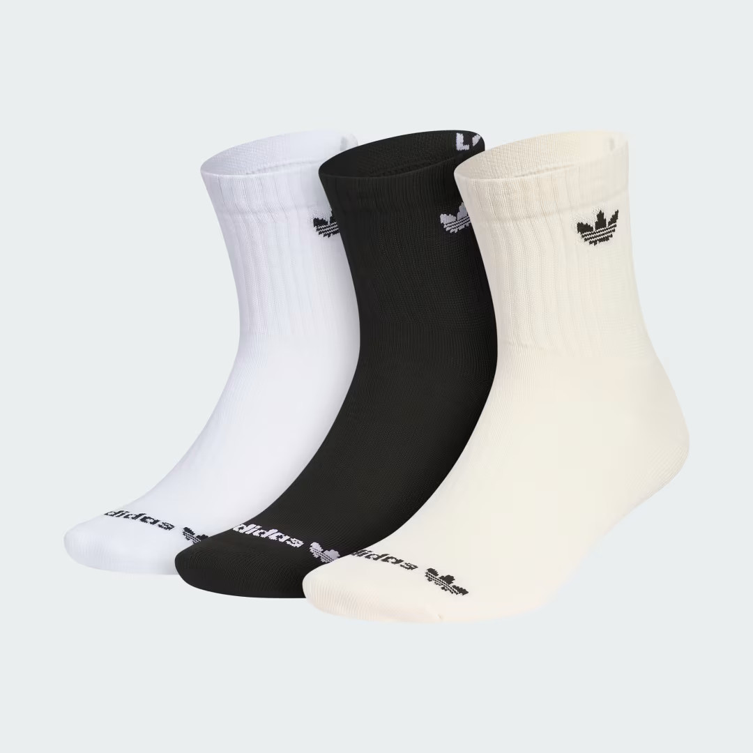 adidas Originals Trefoil 2.0 3-Pack High Quarter Socks White L | adidas (US)