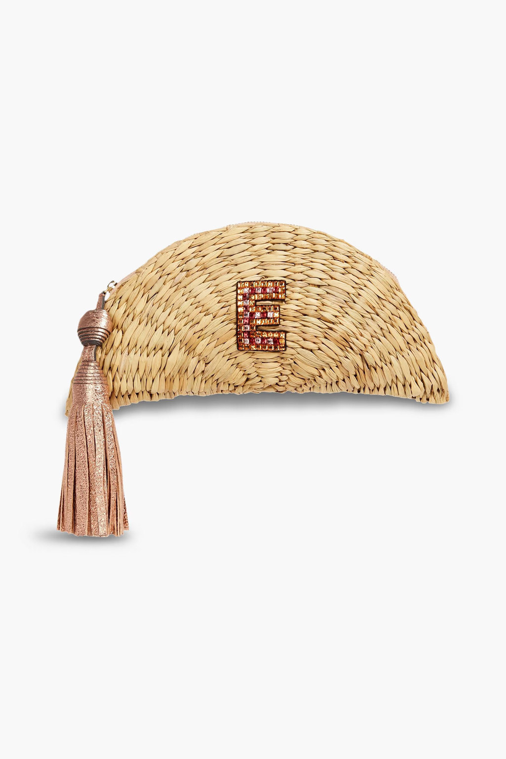Clutch aus geflochtenem Raffiabast mit Verzierung | The Outnet (UK and Europe)