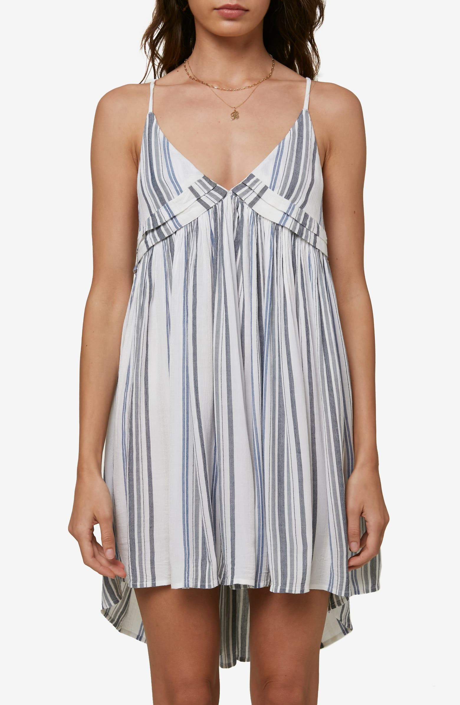 Saltwater Solids Stripe Cover-Up Tank Dress | Nordstrom