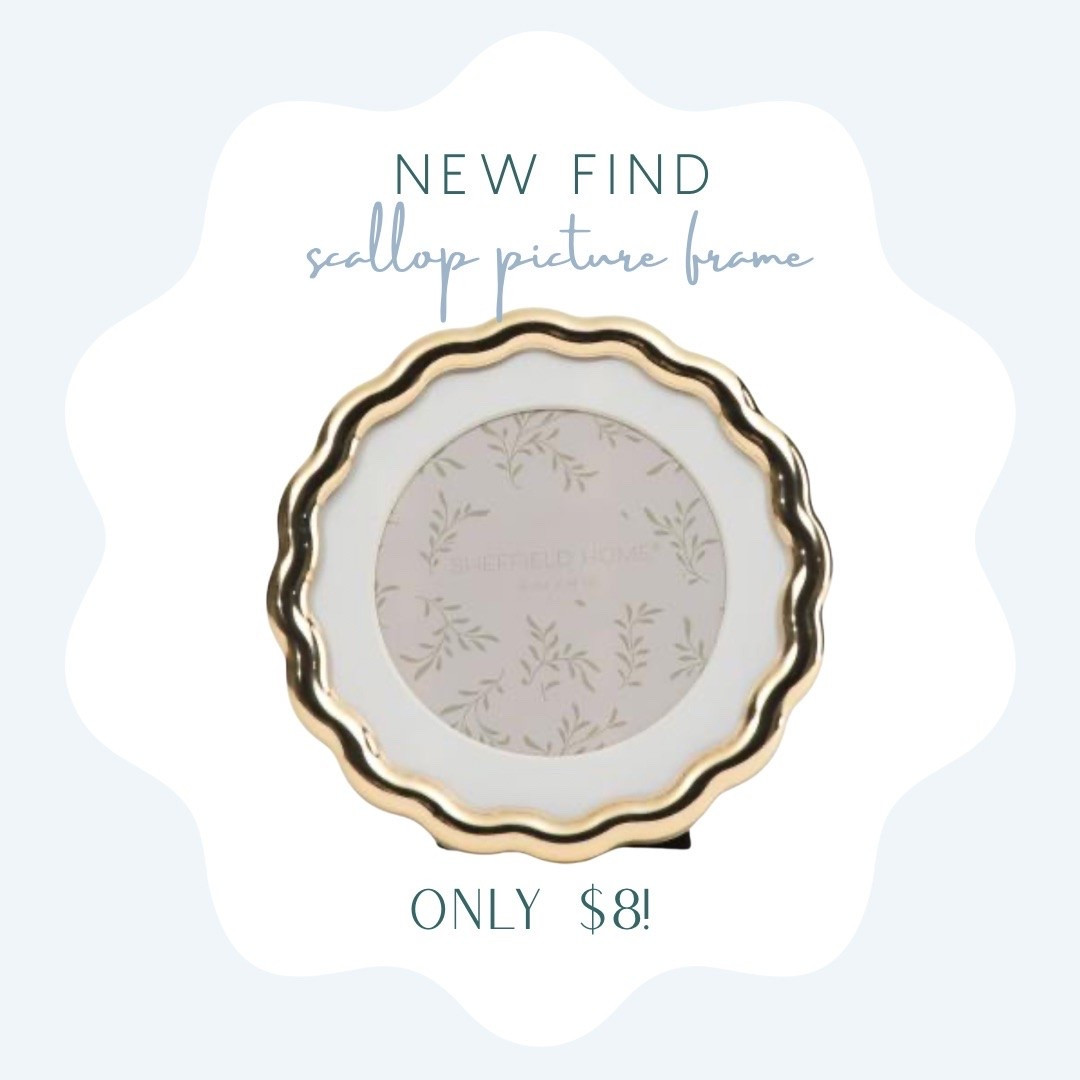 Cutest wavy edge gold frame only $8!