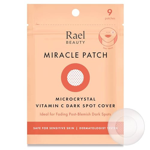 Rael Miracle Microcrystal Vitamin C Dark Spot Cover Pimple Patches (9 Ct) | Amazon (US)
