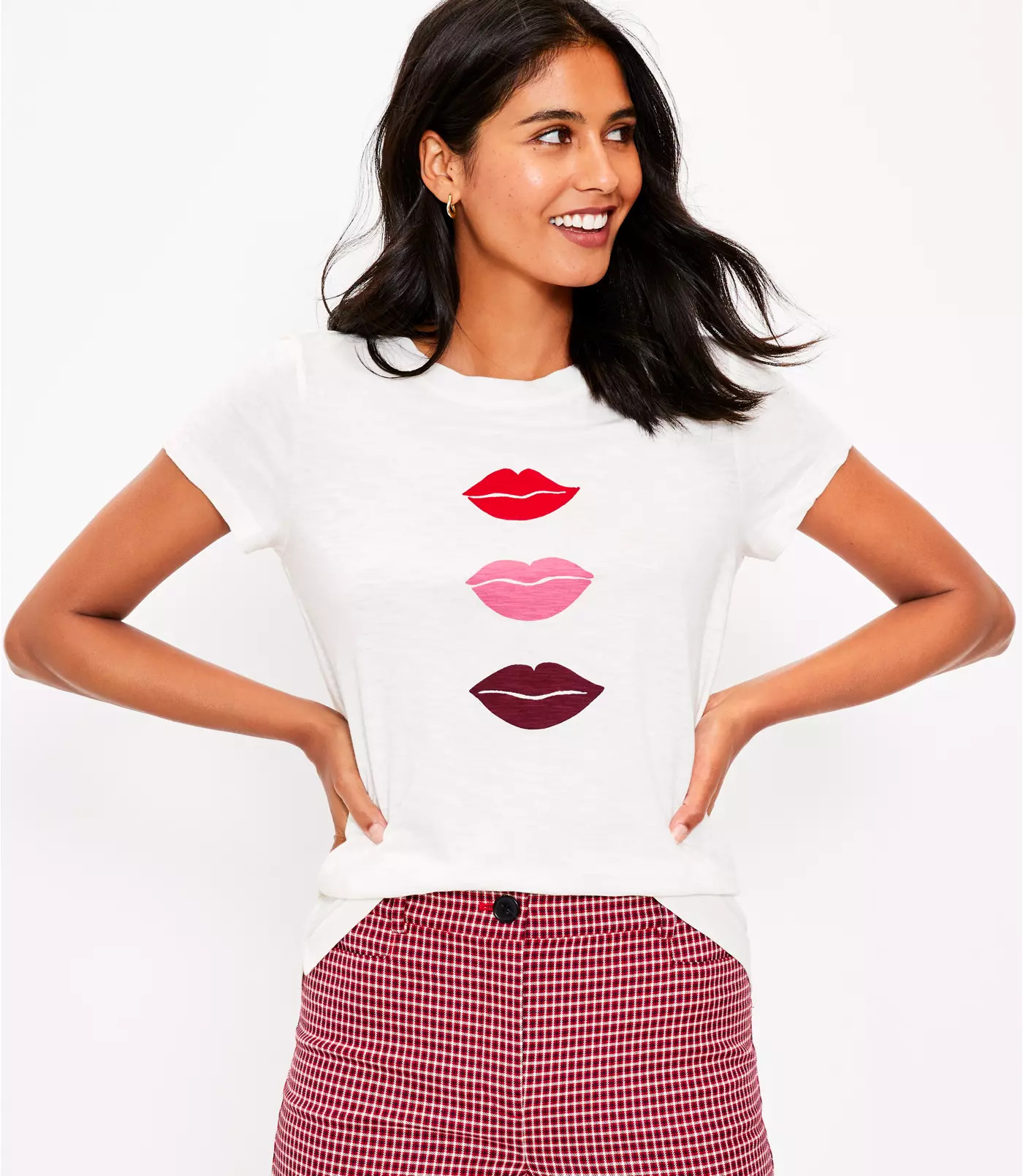 Lips Everyday Crew Neck Tee | LOFT | LOFT