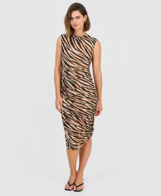 Women's Animal-Print Mesh Dress | Macy's