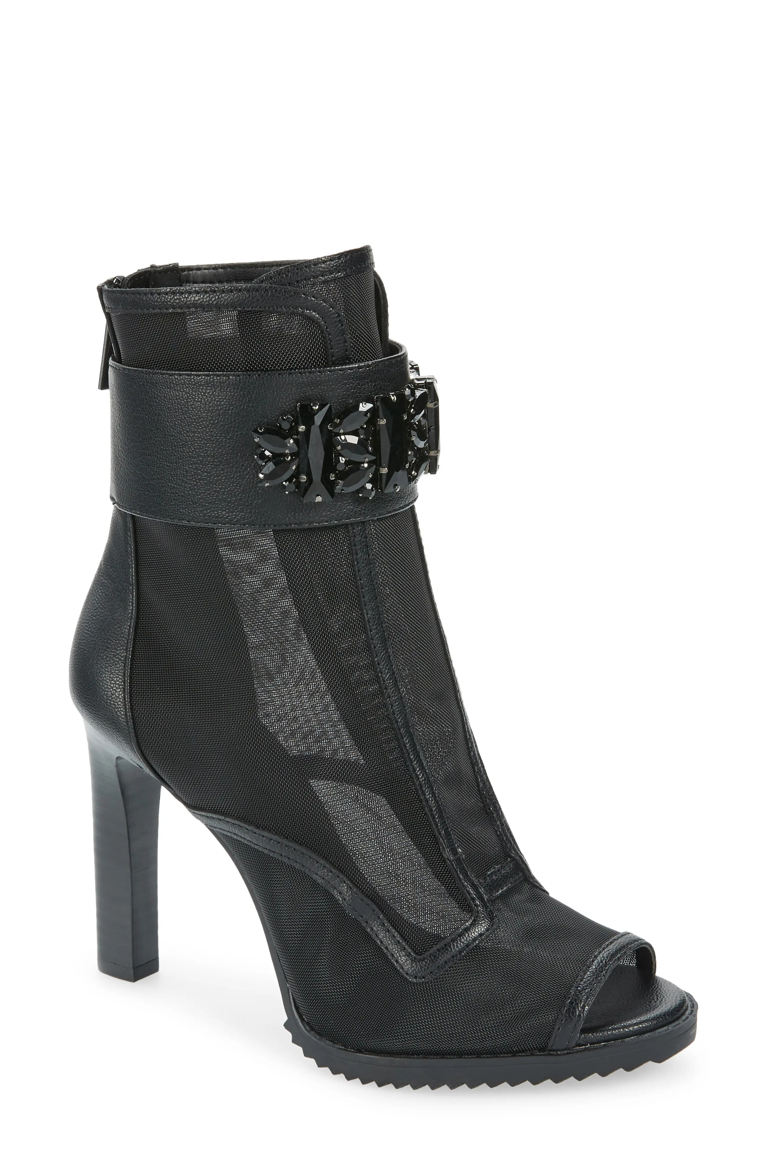 KARL LAGERFELD PARIS Blayze Peep Toe Bootie (Women) | Nordstrom | Nordstrom