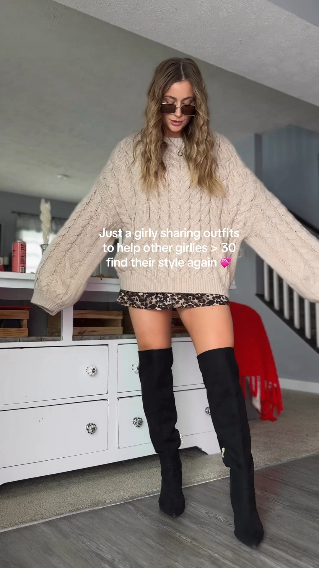 Sweater and skirt outfit with otk suede boots- perfect for SO many occasions. 

#LTKMidsize #LTKFindsUnder50 #LTKFindsUnder100