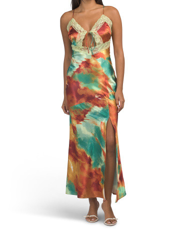 Saga Bust Keyhole Satin Maxi Dress | Casual Dresses  | Marshalls | Marshalls