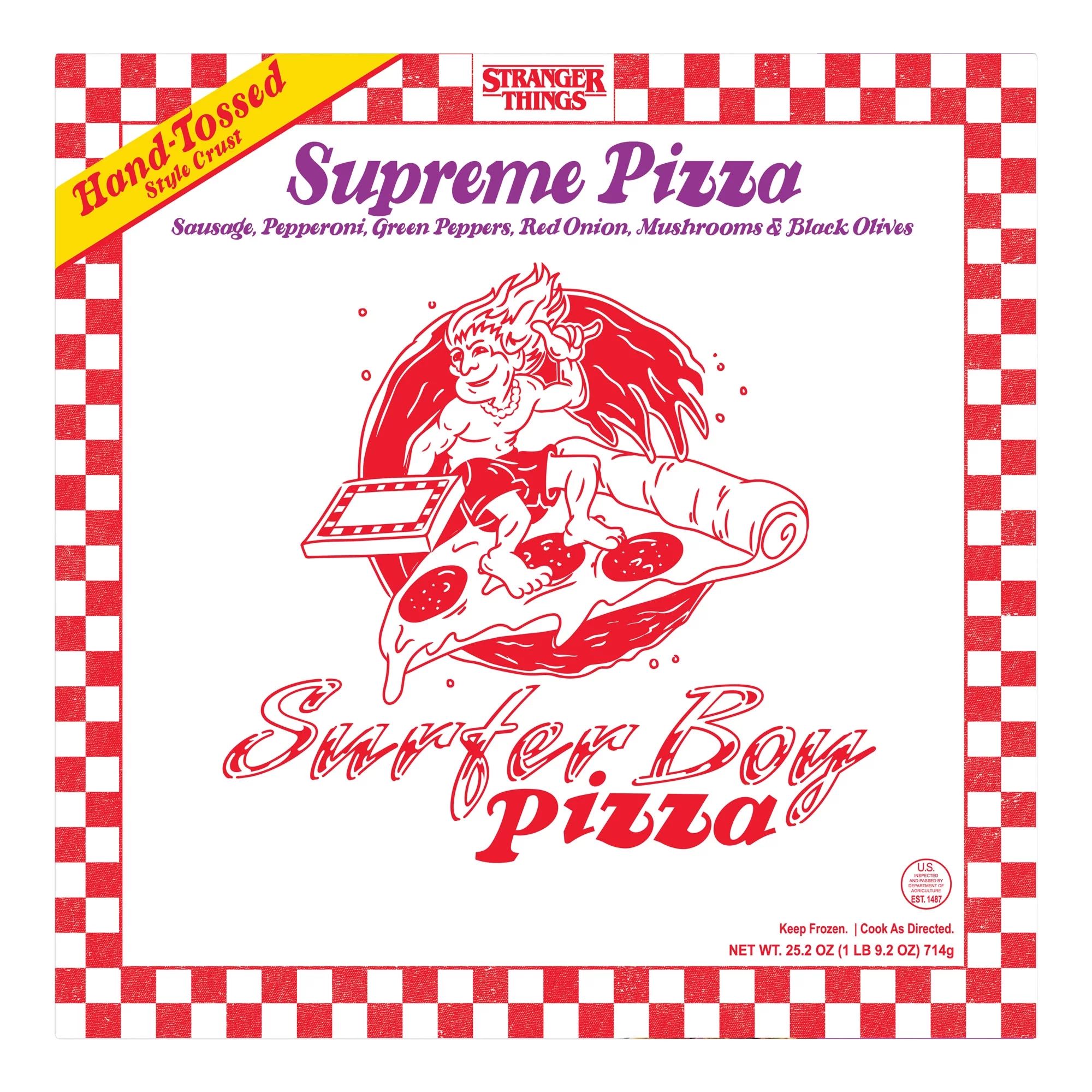 Netflix Stranger Things Surfer Boy Supreme Frozen Pizza, 25.2 oz - Walmart.com | Walmart (US)