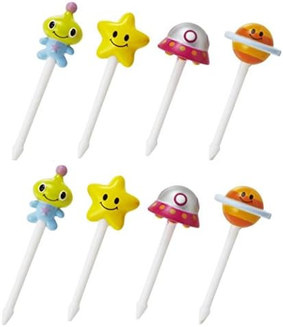 Torune Food Picks 8pc Set/UFO/Alien/Star/Saturn (P-3205) | Amazon (US)