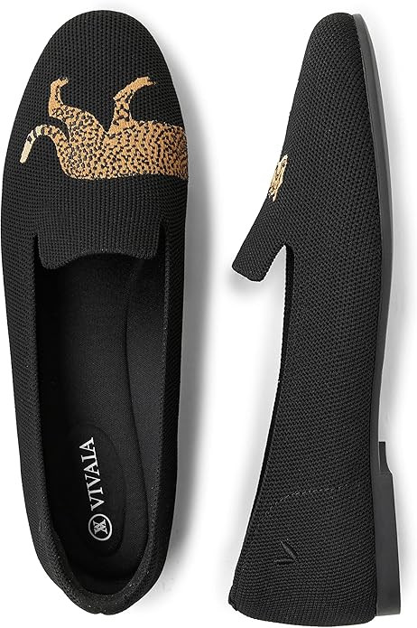 VIVAIA Audrey Women Loafers Cute Round-Toe Embroidered Slip on Loafer Shoes for Women Comfortable... | Amazon (US)