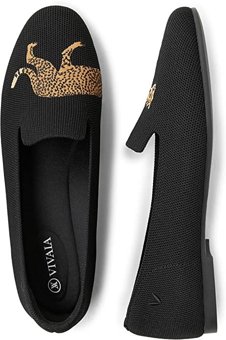 VIVAIA Audrey Women Loafers Cute Round-Toe Embroidered Slip on Loafer Shoes for Women Comfortable... | Amazon (US)