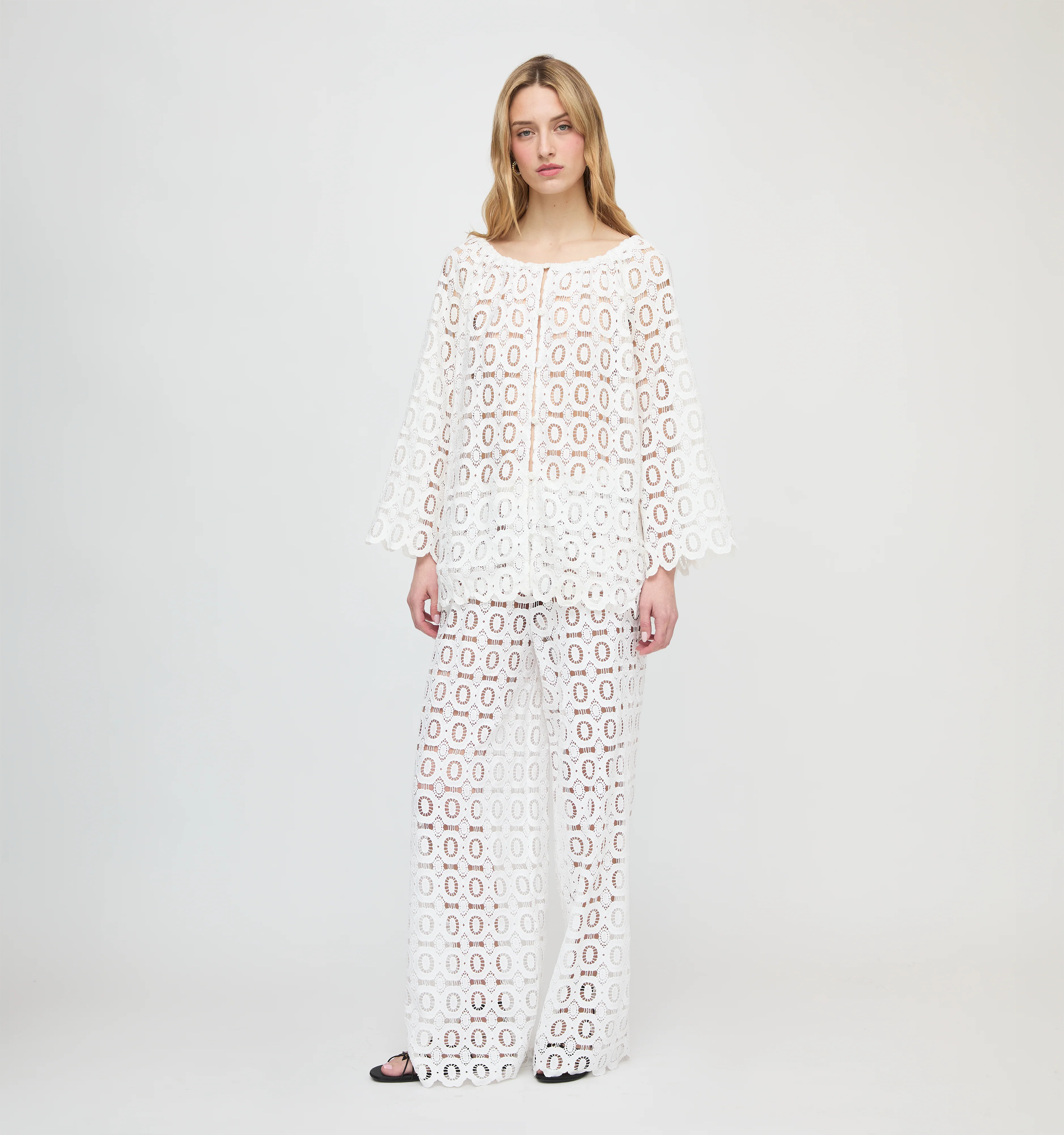 The Kaya Pool Pant - White Broderie | Hill House Home US