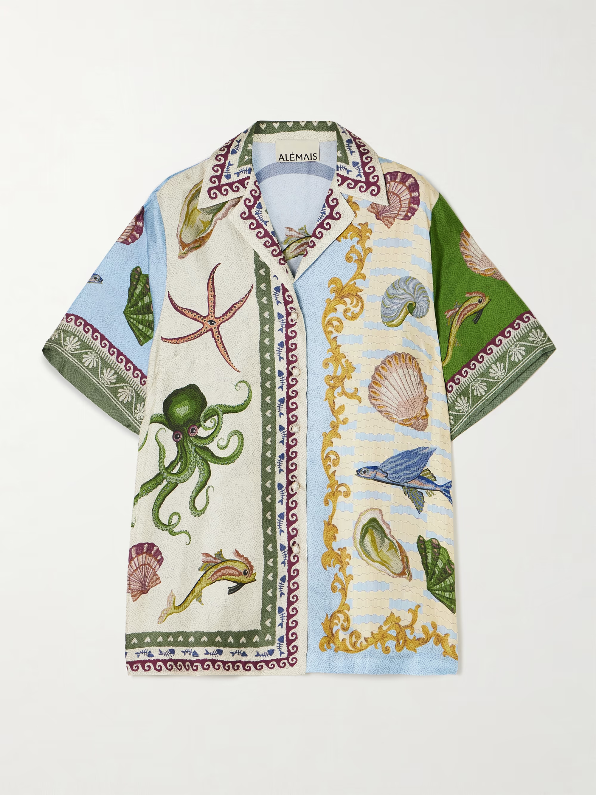 + Sam Pauletto Bath House printed silk-twill shirt | NET-A-PORTER (UK & EU)