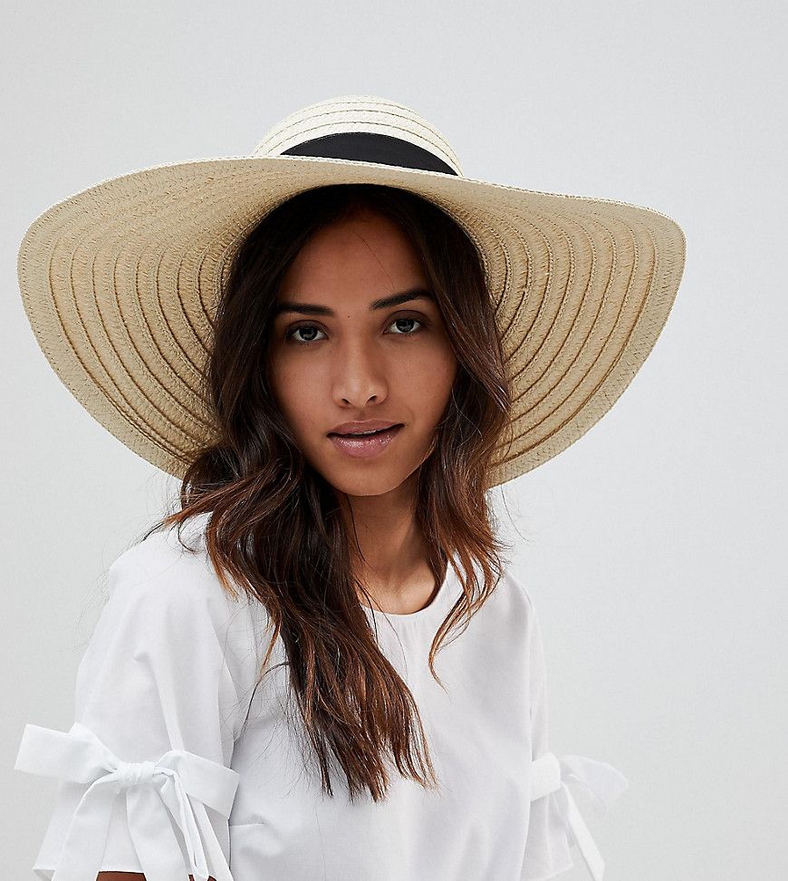South Beach Oversized Bow Straw Hat - Beige | ASOS US