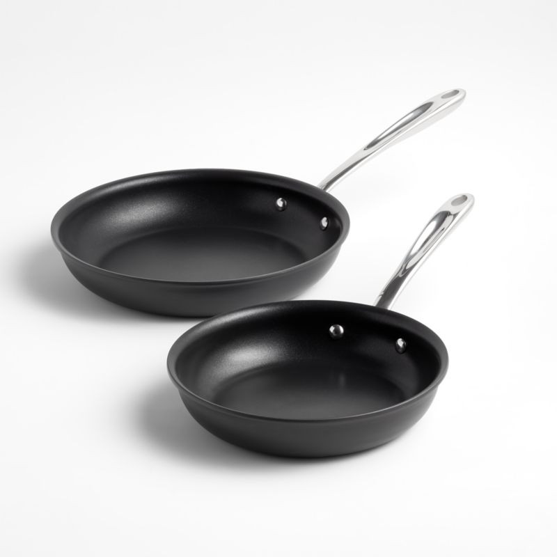 All-Clad HA1 Curated Hard-Anodized Non-Stick Frying Pans, Set of 2 + Reviews | Crate & Barrel | Crate & Barrel