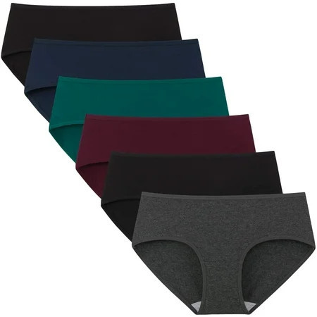 INNERSY Women s Underwear Cotton Stretch Hipster Ladies Breathable Panties 6 Pack (L Dark Vintage) | Walmart (US)