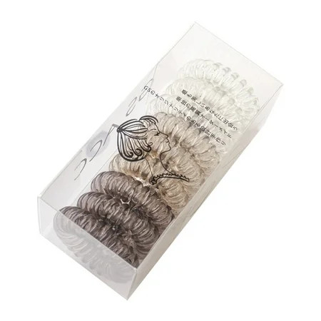 Spiral Hair Ties Phone Cord Hair Ties Elastic Gradient Color Ponytail Hairband | Walmart (US)