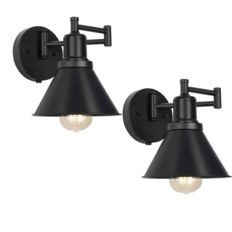 Plug in Wall Sconce Swing Arm Lamp (Set of 2) | Wayfair North America