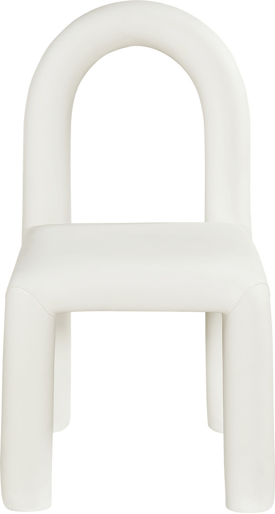 Amari Vegan Leather Dining Chair Set of 2 In Cream | 1stopbedrooms