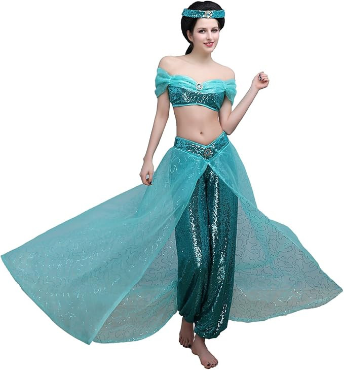 Angelaicos Women's Hand Sewing Sequins Shinny Dancing Party Princess Costume Dress | Amazon (US)