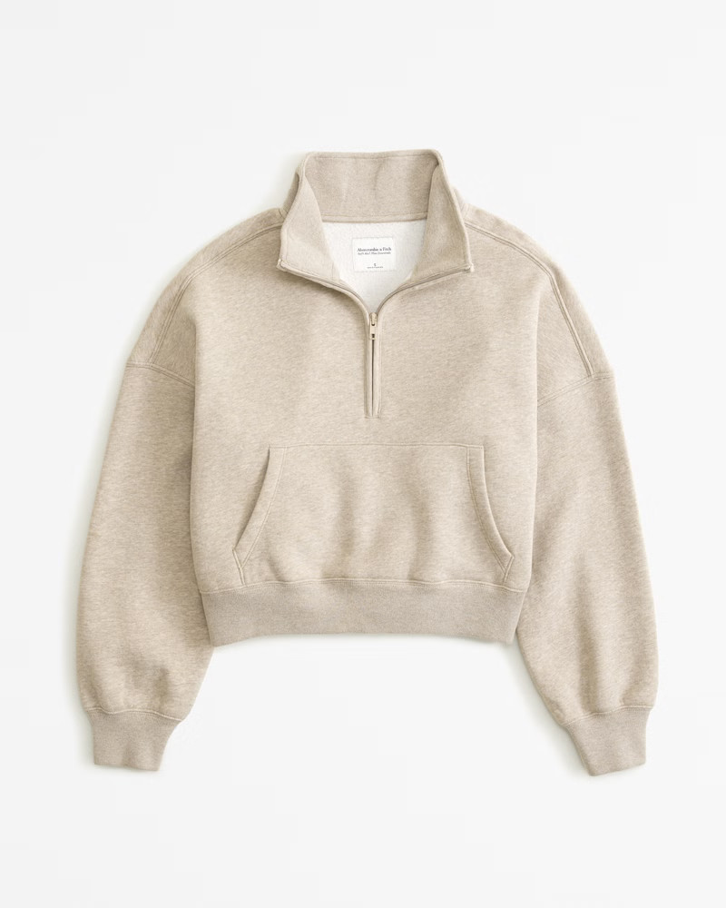 Abercrombie & Fitch Women's Mini Sunday Half-Zip in Light Brown - Size L | Abercrombie & Fitch (US)