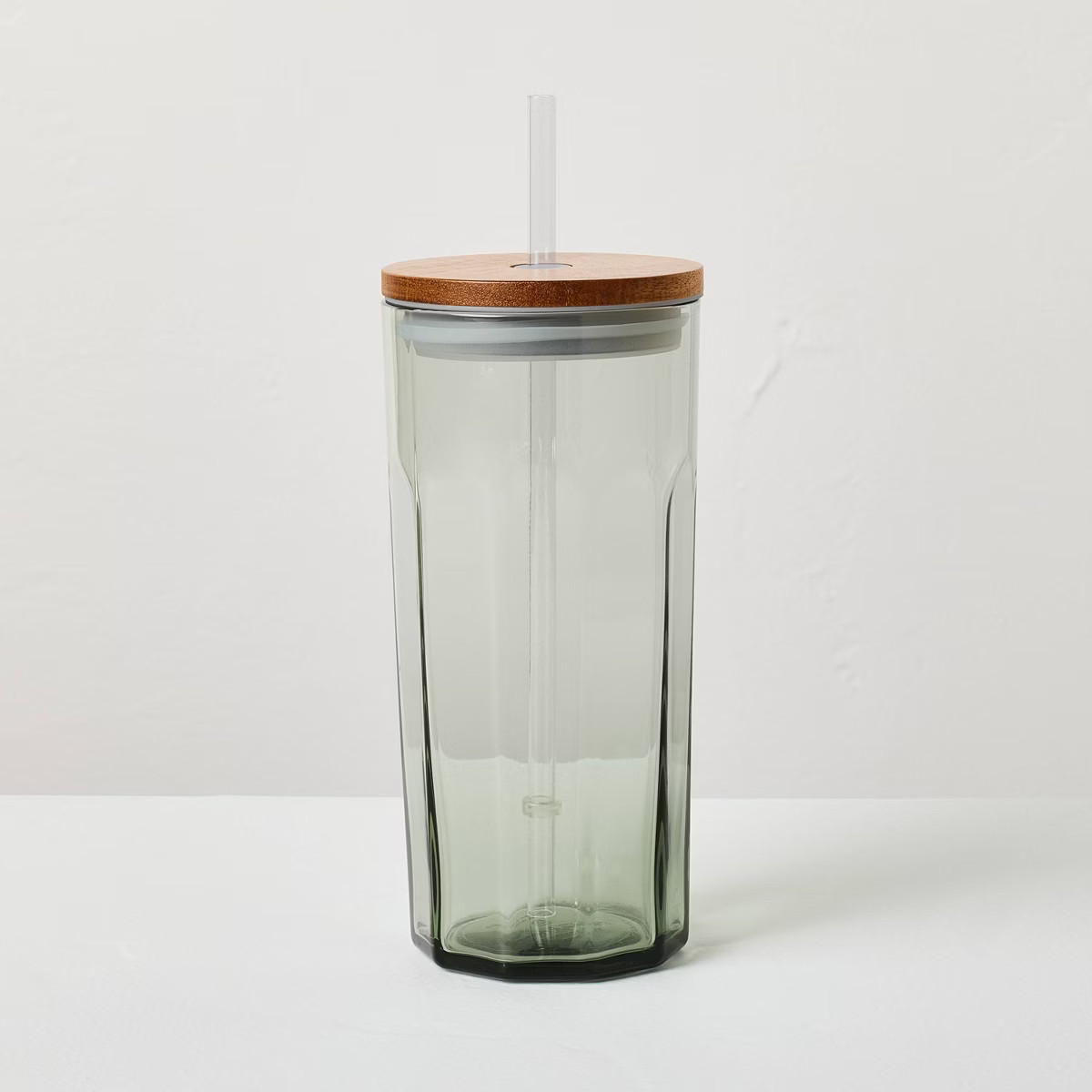 21oz Glass Tumbler with Wooden Lid - Hearth & Hand™ with Magnolia | Target