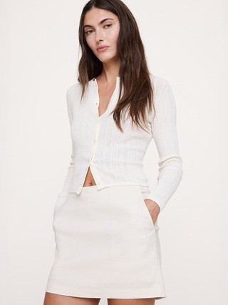 Linen-Viscose Mini Skort | Banana Republic (US)