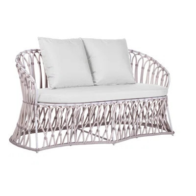 Amalfi 63'' Wide Outdoor Loveseat with Sunbrella Cushions | Wayfair North America