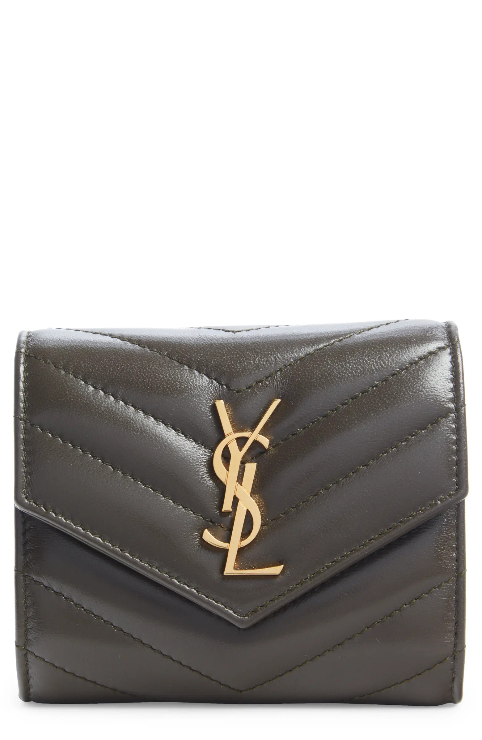 Saint Laurent Small Matelassé Leather Envelope Wallet | Nordstrom | Nordstrom