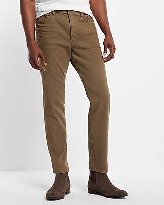 Slim Olive Brown Hyper Stretch Jeans | Express