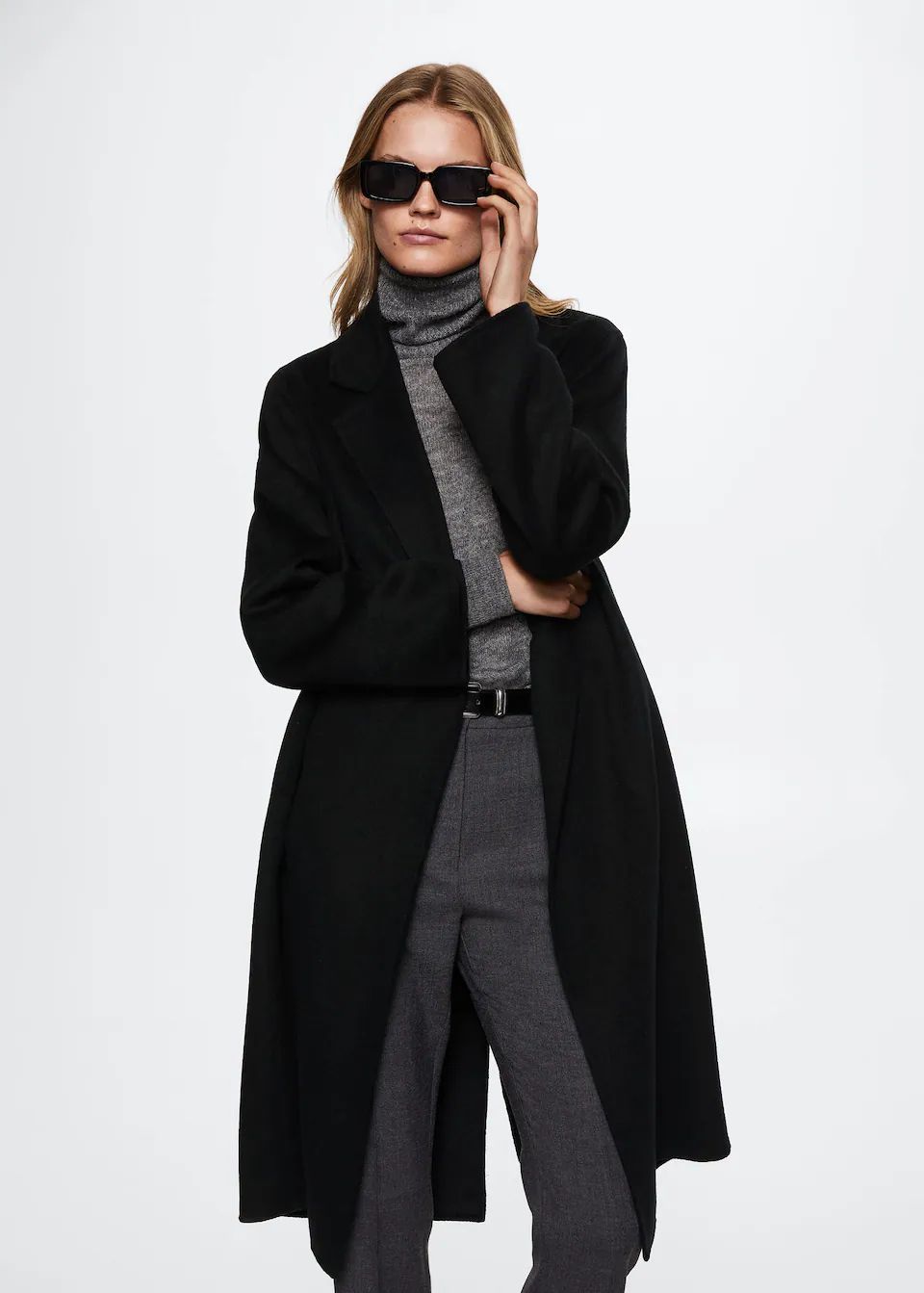 Belt handmade coat -  Women | Mango USA | MANGO (US)