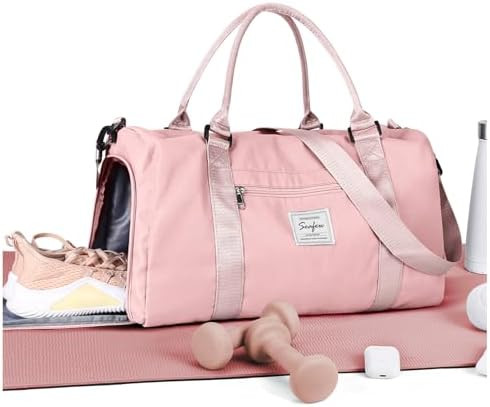 Gym Bag Womens,Travel Duffel Carry on Bag Sport Tote Bag Weekend Overnight Bag | Amazon (US)