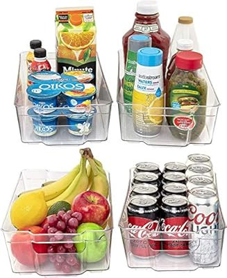 JinaMart Home fridge storage bins – Stackable Food Storage Containers with Handles | BPA Free |... | Amazon (US)