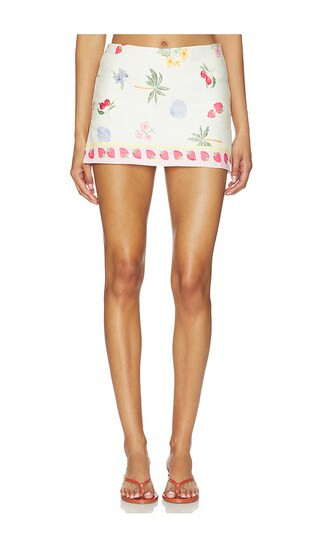 Amanda Uprichard Jace Skort in Ivory,Pink. - size M | Revolve Clothing (Global)