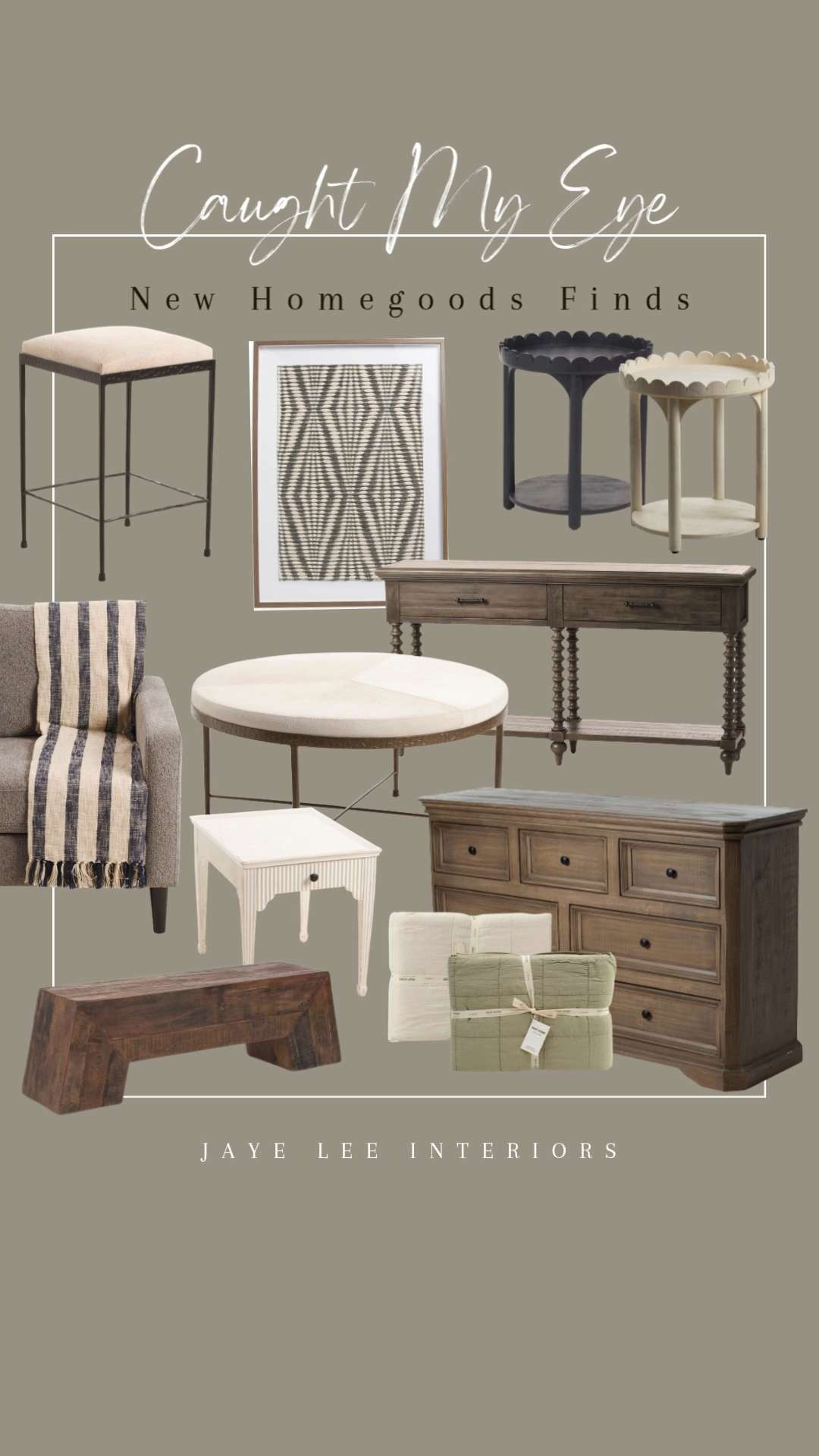 Lots of Fab Finds at Homegoods This Week! Looks from some of my favorite furniture brands, like Classic Home, Four Hands, Moe's, Loloi Rugs, Ralph Lauren, etc. Unique lighting, beside tables, guestroom accessories, affordable art, nightstands, bar stools, counter stools, scalloped end tables, console tables, coffee tables, ceramic pottery, wicker and rattan serving pieces, area rugs and plenty of fabulous throw pillows, blankets and accessories! #jleeinteriors #LTKdayinmylife

#LTKSaleAlert#LTKHome 

 