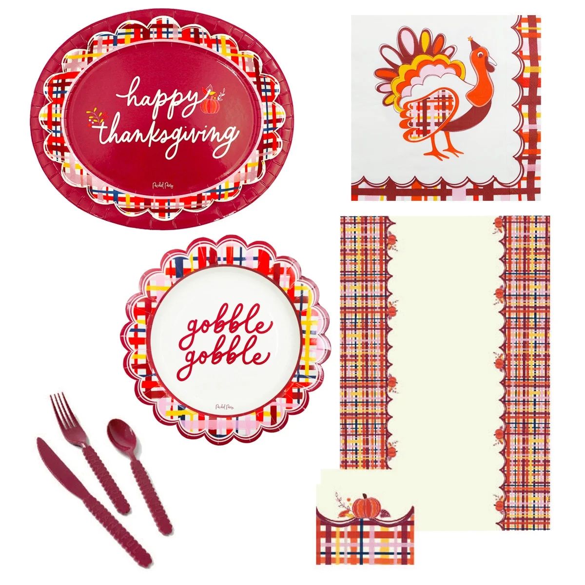 Packed Party "Extra Thankful" Thanksgiving Paper Partyware Bundle 8 PC - Walmart.com | Walmart (US)