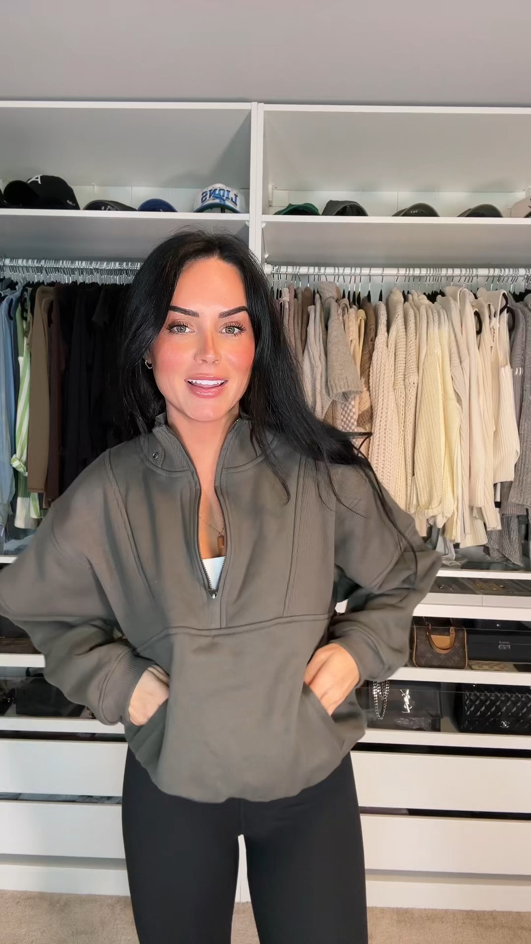 Love the look of this pullover! I’m wearing a size S/M in both the leggings and half zip 

#LTKStyleTip