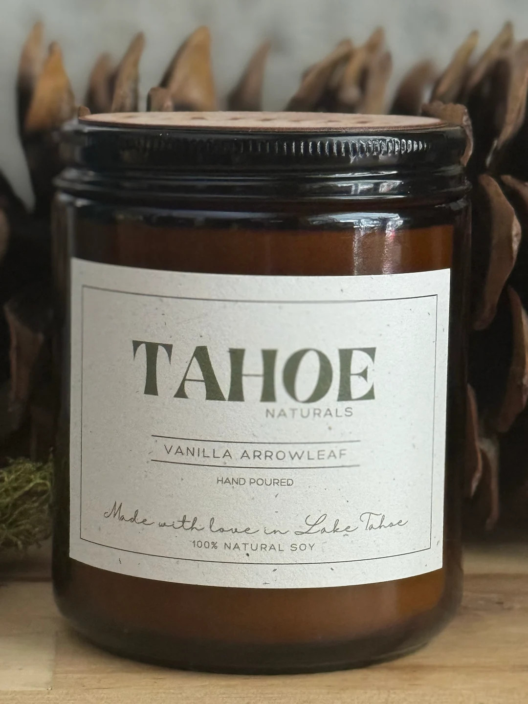 Vanilla Arrowleaf Hand Poured 100% Natural Soy Wax Lake Tahoe 8oz. Jar Eco-wick 45hr. Burn Time 7... | Etsy (US)