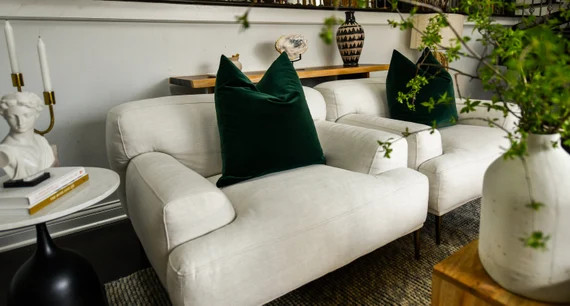 Emerald Pillow Cover  Emerald Green Throw Pillow  Velvet - Etsy | Etsy (US)
