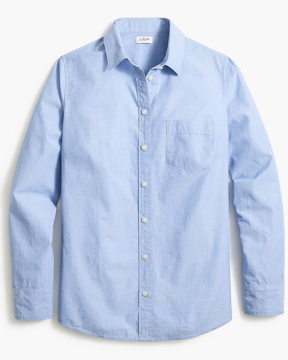 Signature-fit button-up shirt in end-on-end cotton | J.Crew Factory