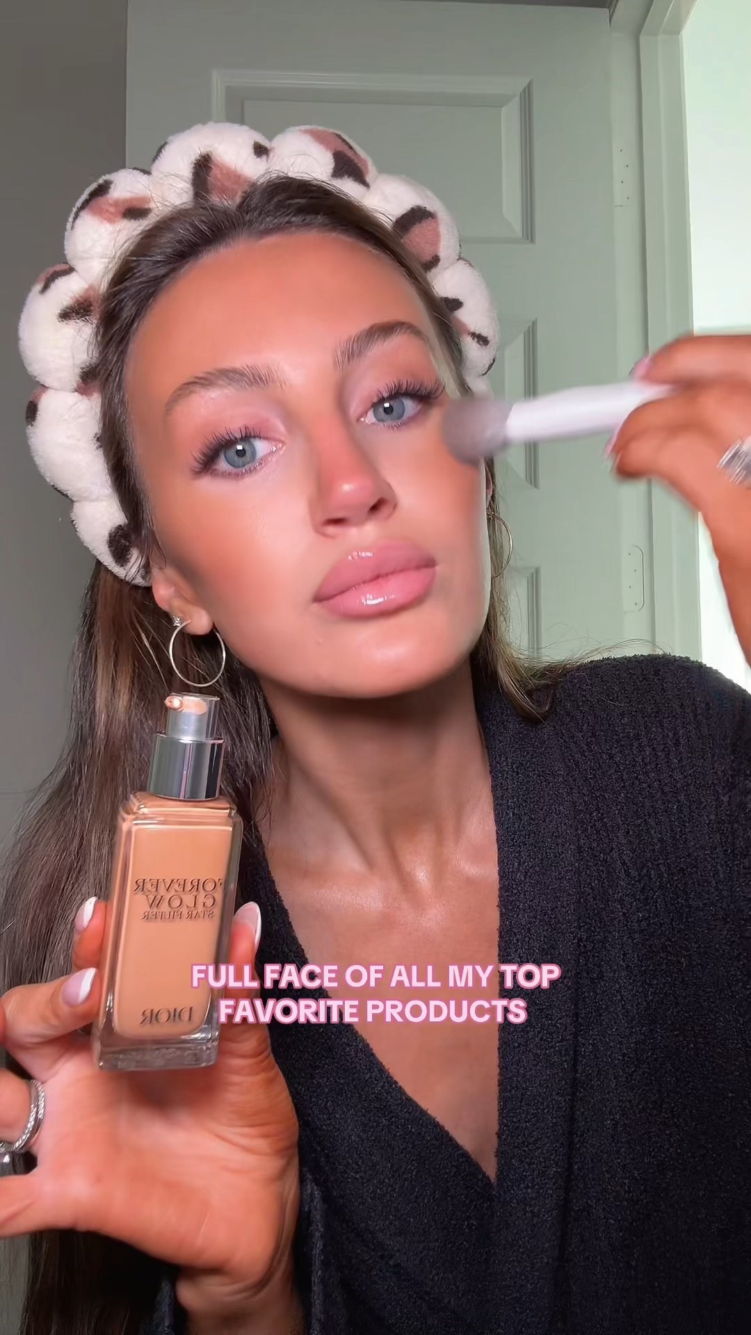 @diorbeauty StarGlow shade: 4
@taniellejai bronze shade: Latte 
@danessamyricksbeauty Blurring Balm shade: 4
@nyxcosmetics lip stain liner shade: up to no good
@vitamasques lip balm
@makeupbymario Foundation shade: 11.5N
@narsissist Concealer shade: Custard
@plouise_makeup_academy blush shade: legally pink 
@lysbeautyofficial bronzer shade: Harmony 
@nudestix blush shade: bare back 
@maybelline powder shade: Medium
@kimchichicbeauty powder shade: pink
@kyliecosmetics blush shade: perfect pink
@maybelline brow lock
@anastasiabeverlyhills brow pen shade: taupe
@makeupbymario eyeliner shade: Taupe
@lorealparis eyeshadow stick shade: black 
@rhode lipliner shade: lift
@clinique lipstick shade: barley 01 
@gemmebeautyofficial beauty gloss shade: Date Night
Reform contour shade: teddy
@hudabeauty powder shade: Cherry peach 
@benefitcosmetics hoola bronzer shade: caramel (medium)
@kyliecosmetics blush shade: winter kiss 2.0 
@armanibeauty beauty bronzer shade: 110
@danessamyricksbeauty blurring setting spray 