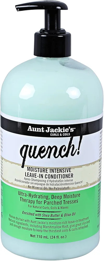 Aunt Jackie's Curls and Coils Quench, Large 24oz Family Sized Pump, Moisture Intensive Leave-In H... | Amazon (US)