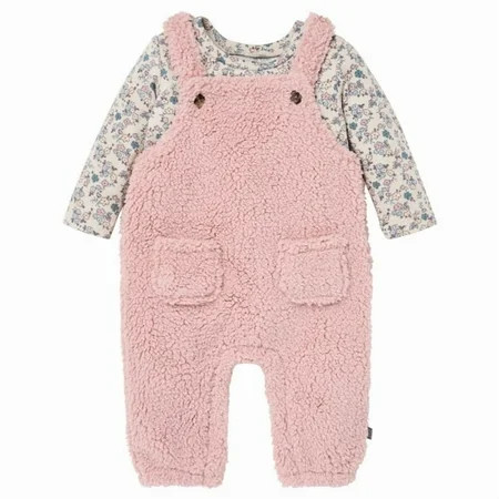Modern Moments by Gerber Baby Girl Overall with Long Sleeve Top 0/3 Months - 24 Months | Walmart (US)