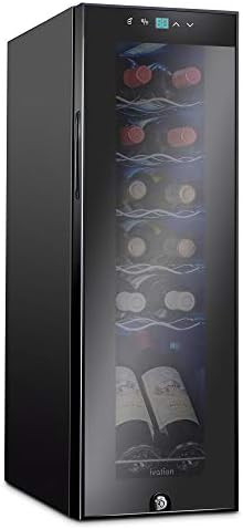 Ivation 12 Bottle Compressor Wine Cooler Refrigerator w/Lock | Large Freestanding Wine Cellar For... | Amazon (US)