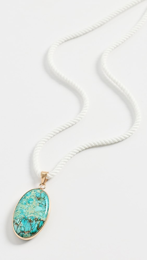 Aqua Blue Pendant Twisted Rope Necklace | Shopbop