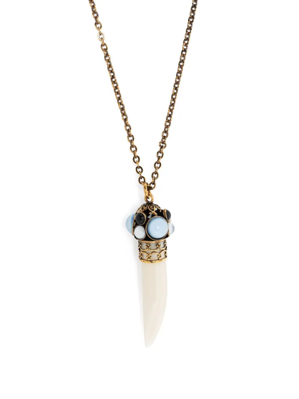 Lardini tooth-pendant long necklace - Gold | Farfetch Global